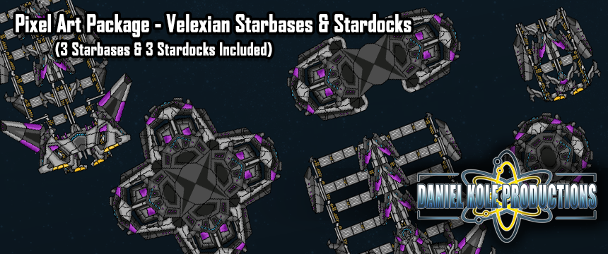 Pixel Art Package - Velexian Starbases & Spacedocks