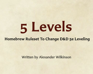 5 Levels - D&D 5e Homebrew  