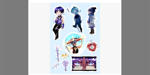 Cover image for Scaramouche sticker SHEET - DIGITAL