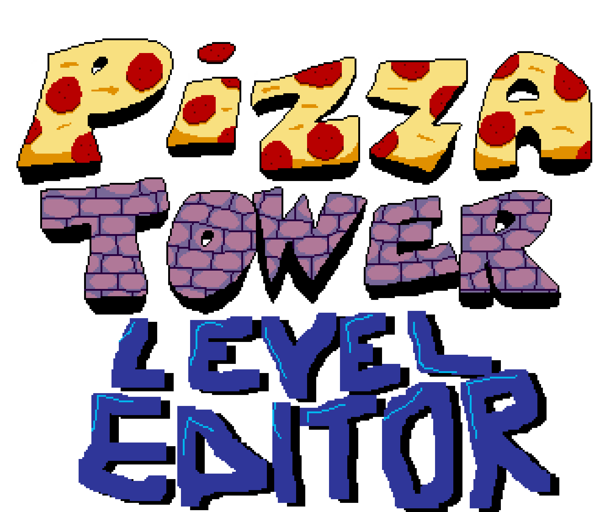 Editing Pizza tower font - Free online pixel art drawing tool