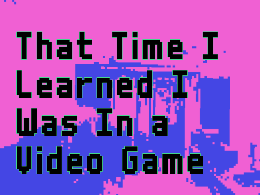 That Time I Learned I Was In a Video Game