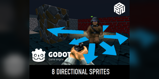Cover image for 8 directional Sprite + FPS Controller Godot