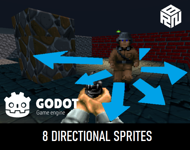 Godot 4.1 version released ! 8 directional Sprite + FPS Controller