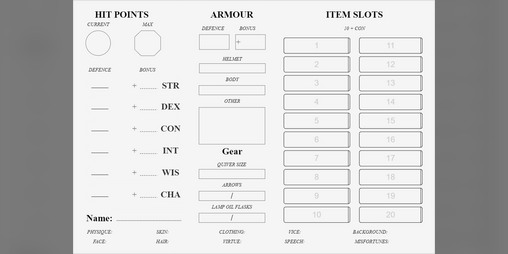 Cover image for Expanded Knave Character Sheet