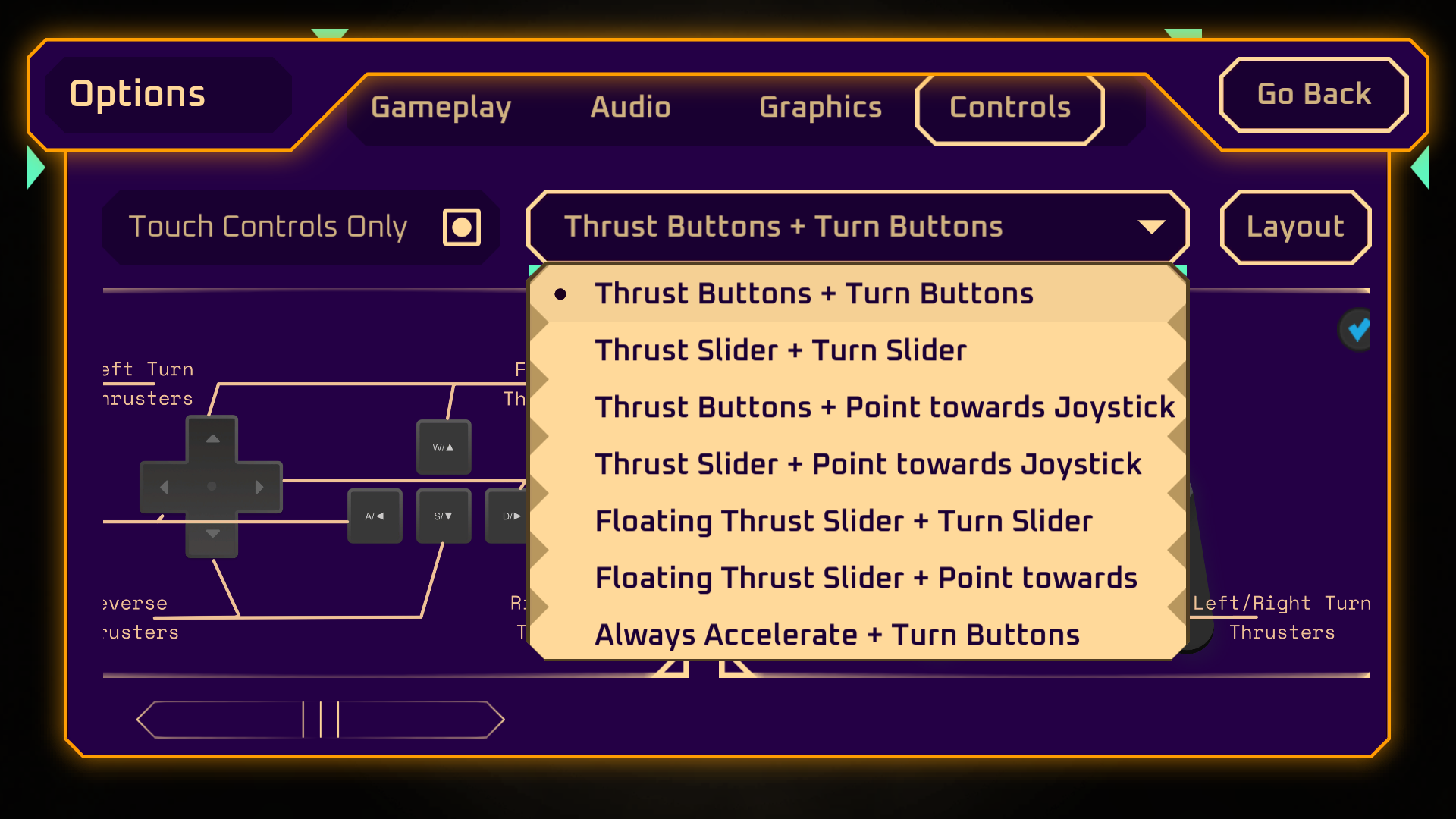 Touch Control Options