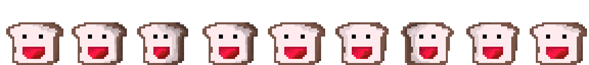 Character - Free Funny Breads Animated Pixelart Character