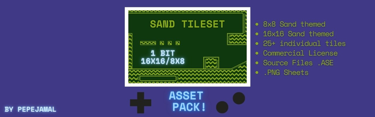 Platform Sand Tileset 1 Bit Pack (16x16 & 8x8)