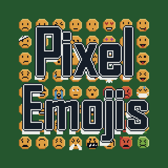 64 Pixel Emojis 😎 [16x16] by bernas veroli