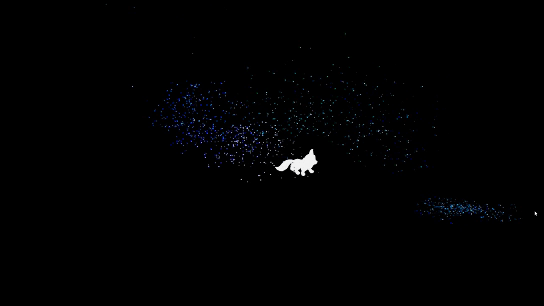 Fox on a starry canvas - Лисиця на зоряному полотні