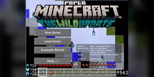 Paper Minecraft 119 Scratch