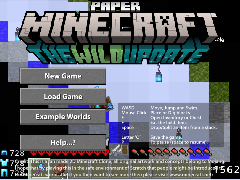 PAPER MINECRAFT free online game on