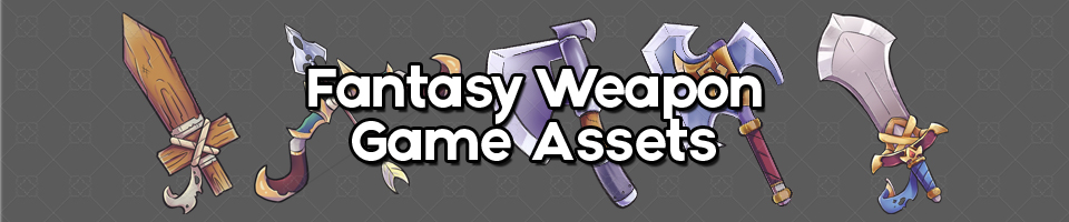 Fantasy Weapon Game Asset (Bow, Sword, Axe)