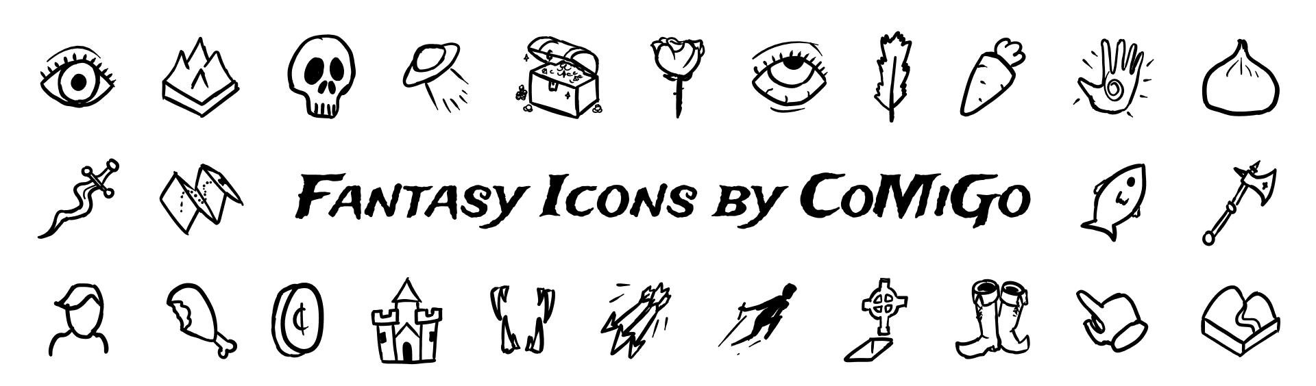 CC0 Hand-drawn Fantasy Icon Pack