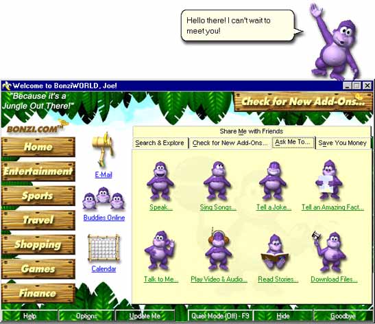 Bonzi Buddy Reads You a Bedtime Story.. 