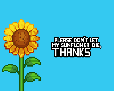 Cover image for Please Don't Let My Sunflower Die, Thanks.