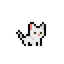 16 x 16 pixel art character - Cat by ikoiku