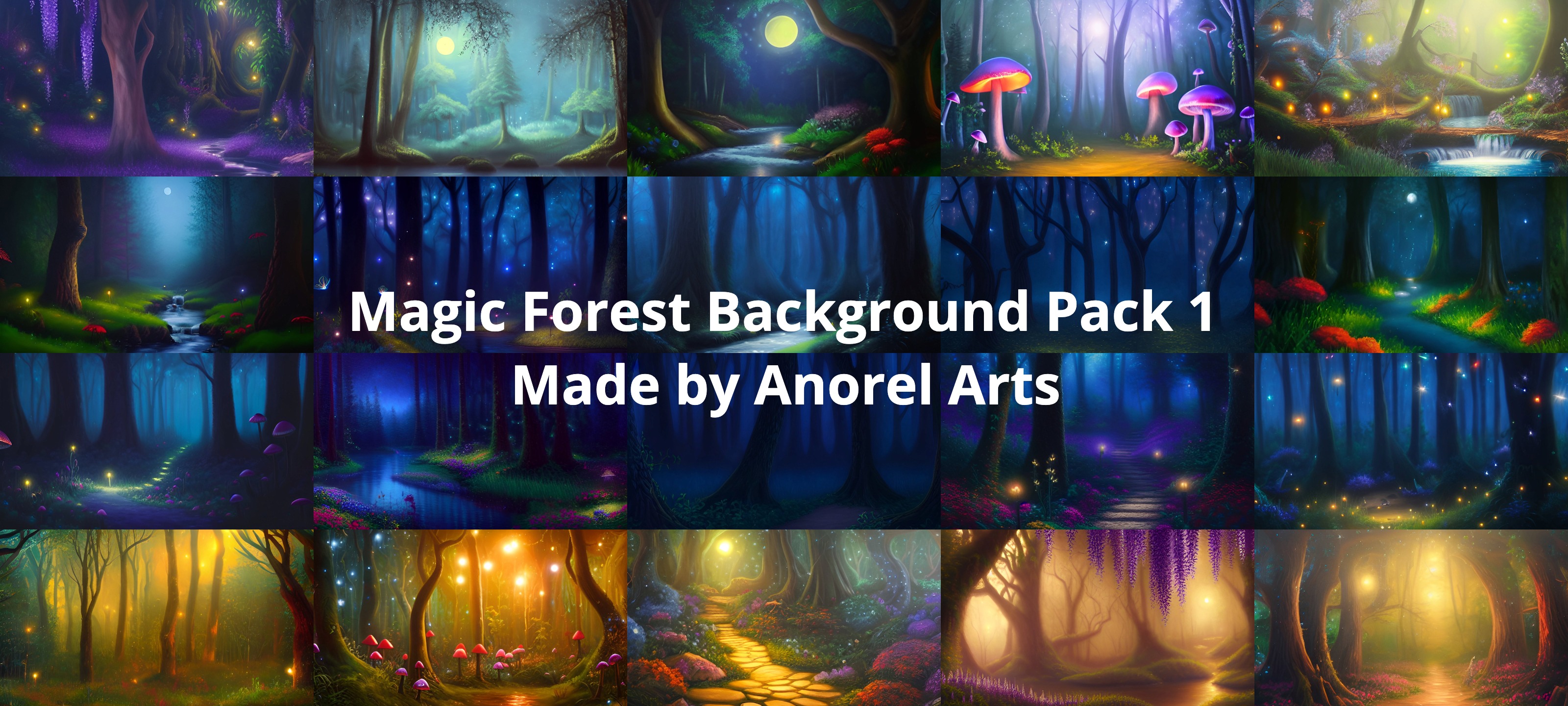 Magic Forest Background Pack 1