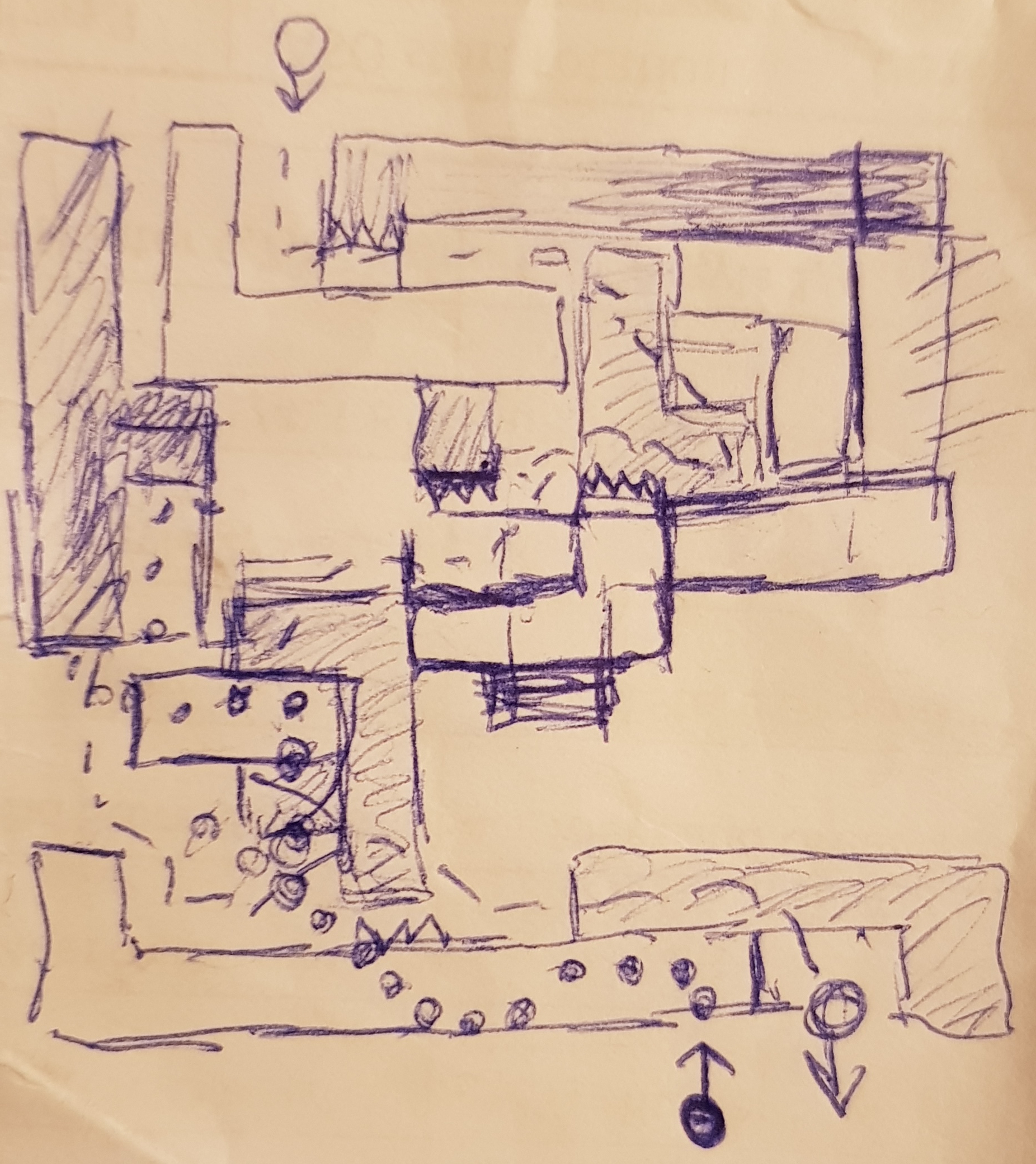 Early Sketch of a Biscuit Run Level