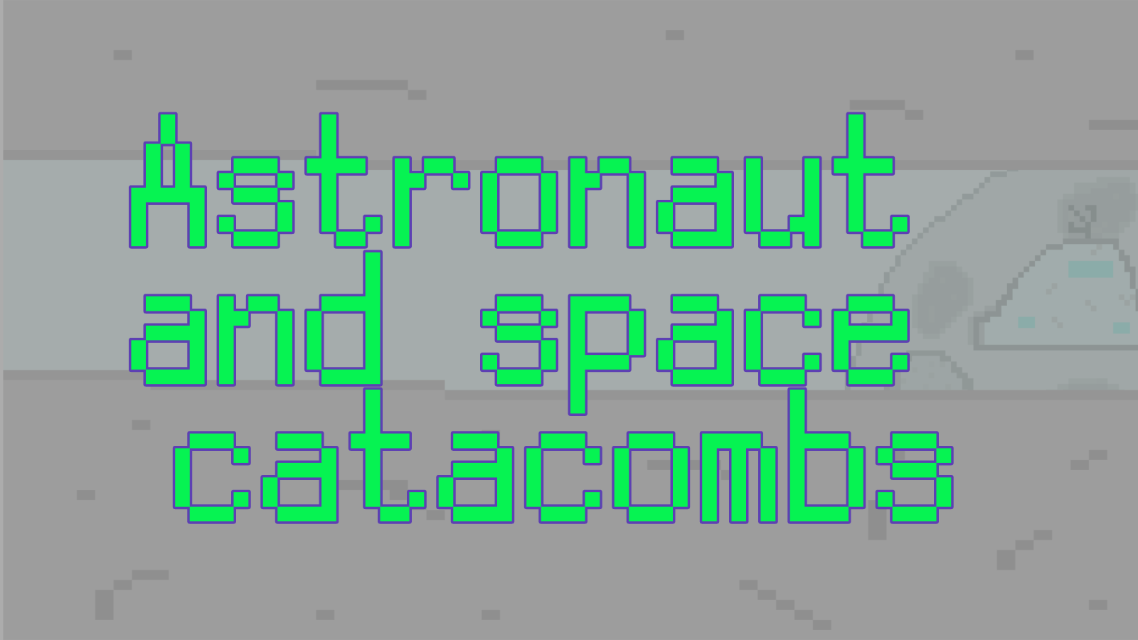 Astronaut and space catacombs