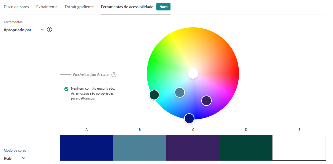 Adobe colors- Teste Daltonismo