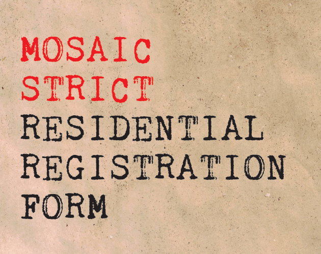 Cover image for Residential Registration Form