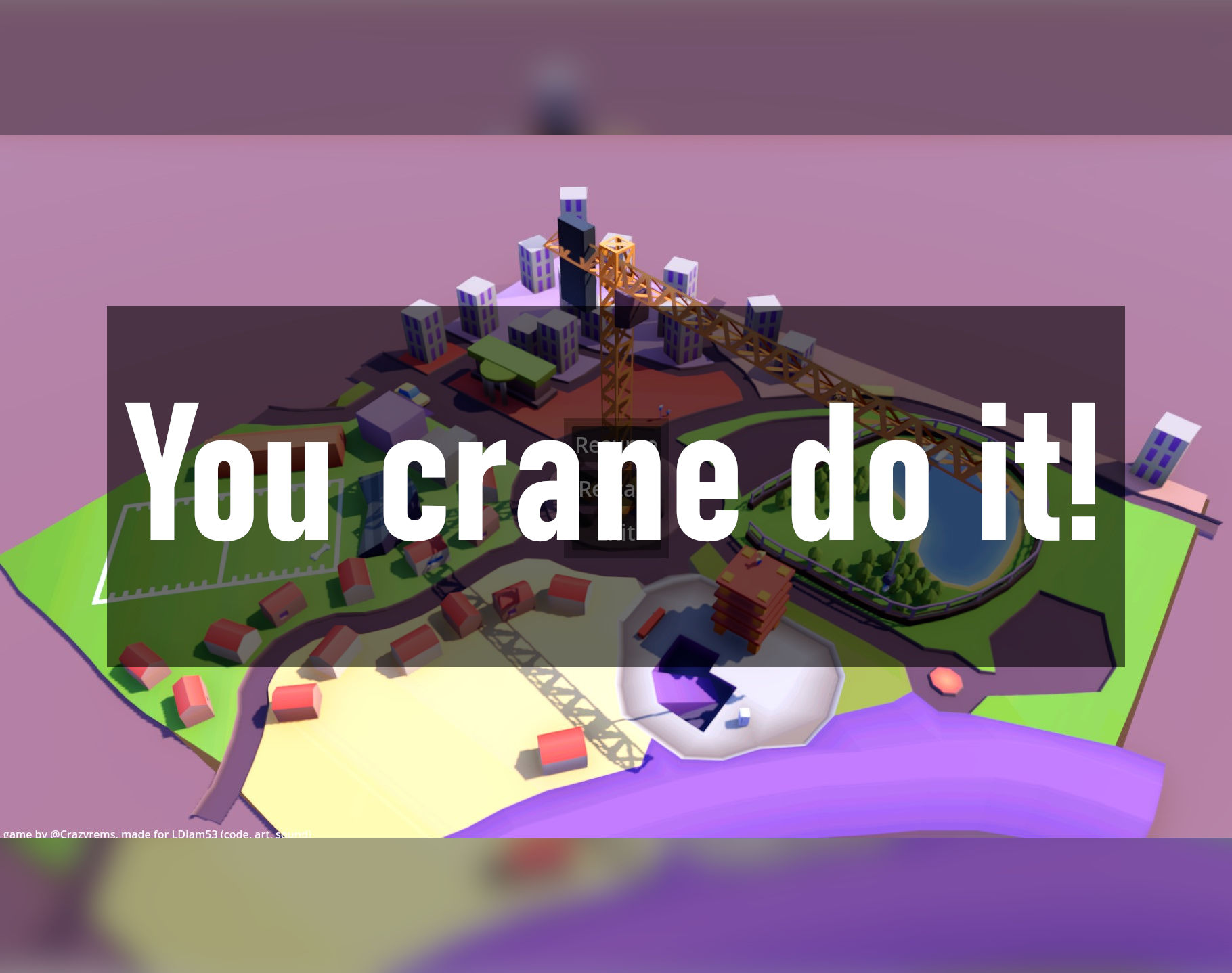 You crane do it