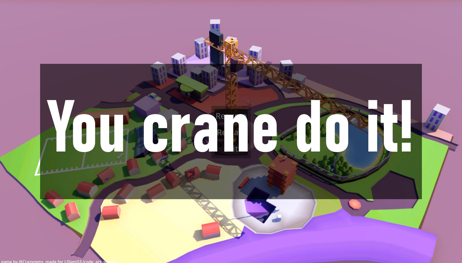 You crane do it