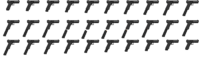 2D pixel glock reloading spritesheets by truco13