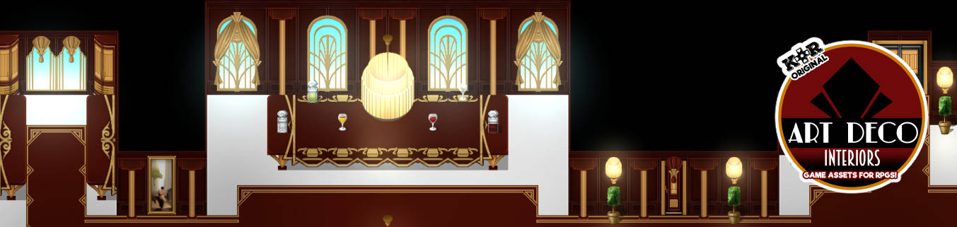 KR Art Deco Interiors Tileset for RPGs