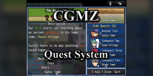 Cover image for [CGMZ] Quest System for RPG Maker MZ