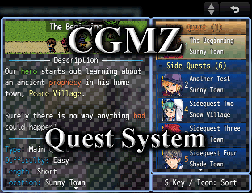 Cover image for [CGMZ] Quest System for RPG Maker MZ