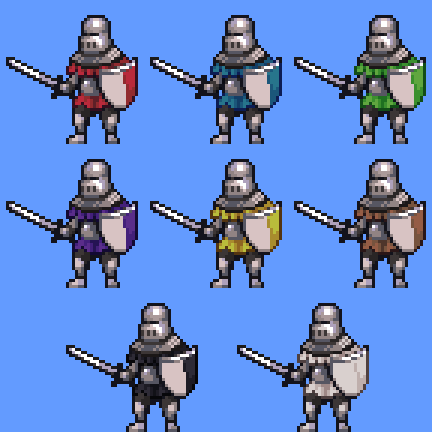 Pixel Art Knight Character by GandalfHardcore