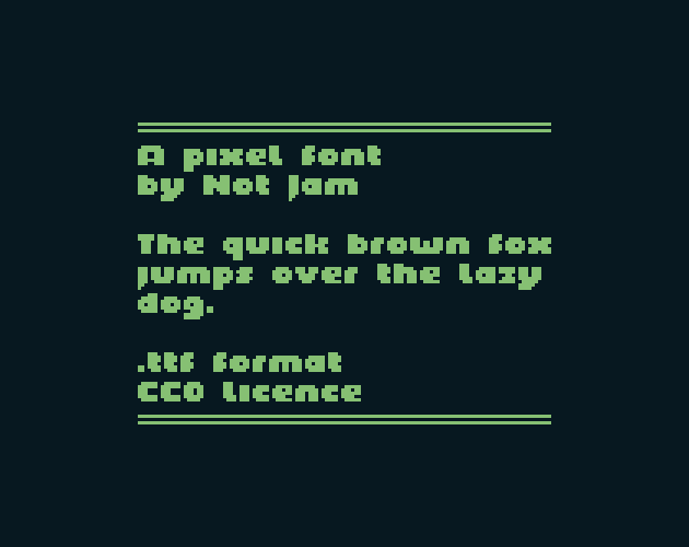 Not Jam Chunky Sans 8 by Not Jam