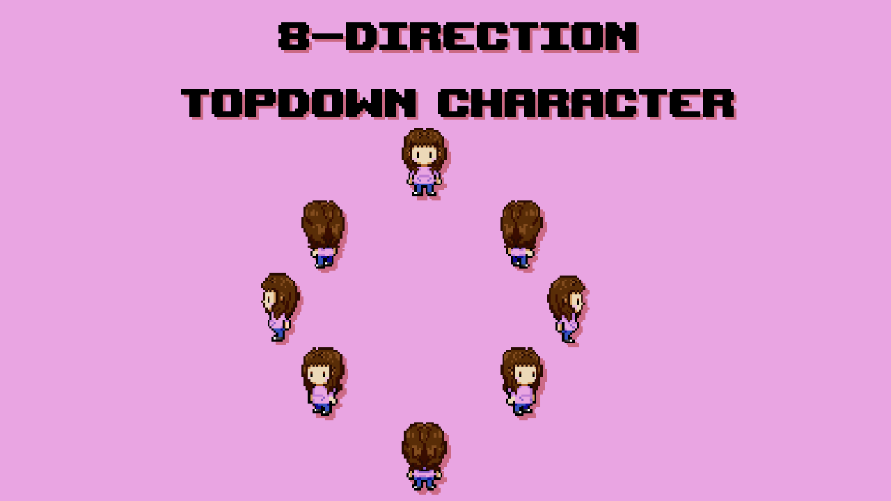 8 Direction Top Down Character Sprites By Bossnelnel 8417