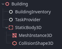 Example of a Godot Scene structure