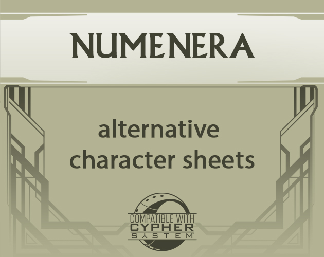 A Character Sheet for Monte Cook's Numenera by Atomic Gear