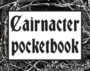 Cairnacter pocketbook   - Cairn pocketmod character sheet 