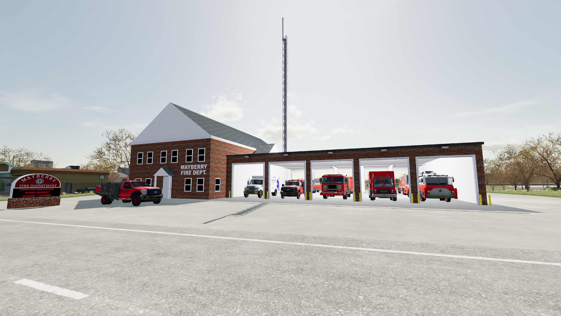 Placeable fire station pack by woodmeadow farm modding