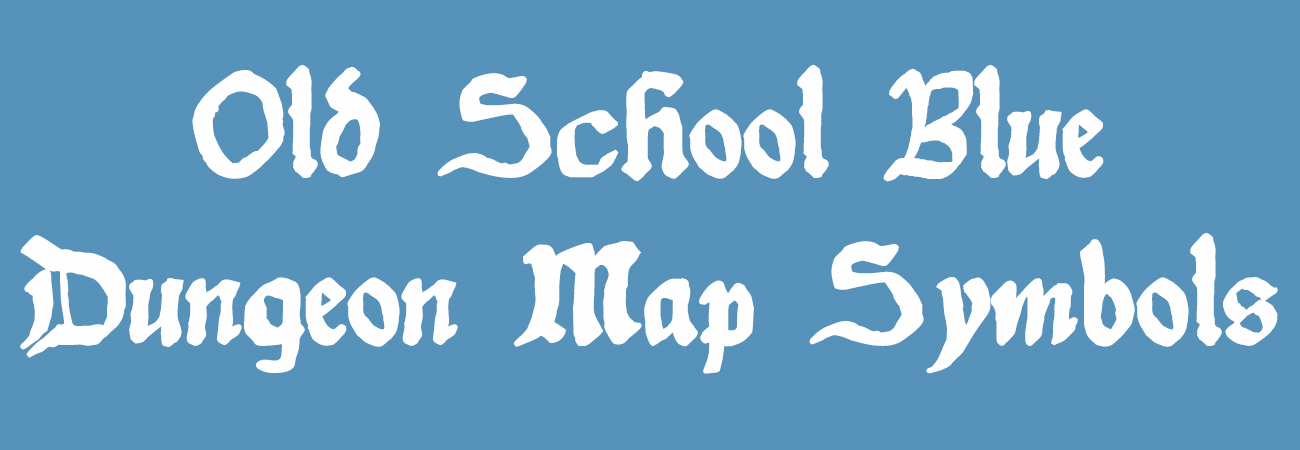 Old School Blue Dungeon Map Symbols