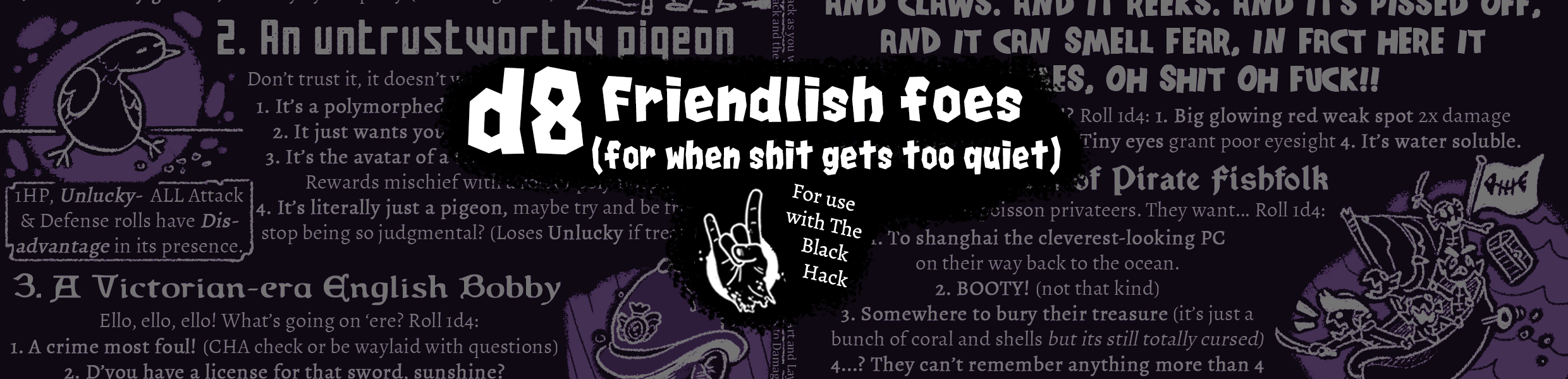 d8 Friendlish Foes (For when Sh*t Gets too Quiet)