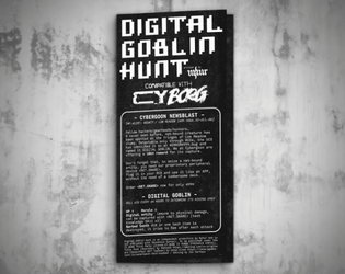 CY_BORG - Digital Goblin Hunt   - Short CY_BORG adventure in trifold format 