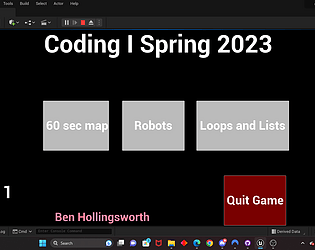 Coding I Spring 2023