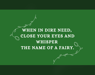 Whisper the name of a fairy   - A MOSAIC Strict plea 