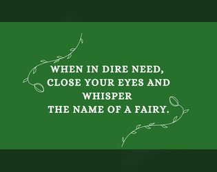 Whisper the name of a fairy  