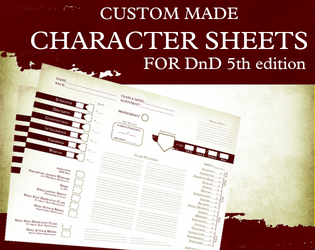 DnD 5e character sheets  