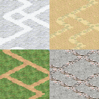 Isometric Tiles - Pathways Pack by Screaming Brain Studios