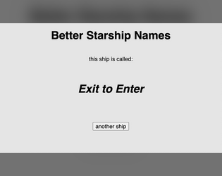 Better Starship Names   - Cool starship names, curated from music samples 