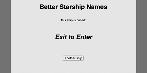 Cover image for Better Starship Names