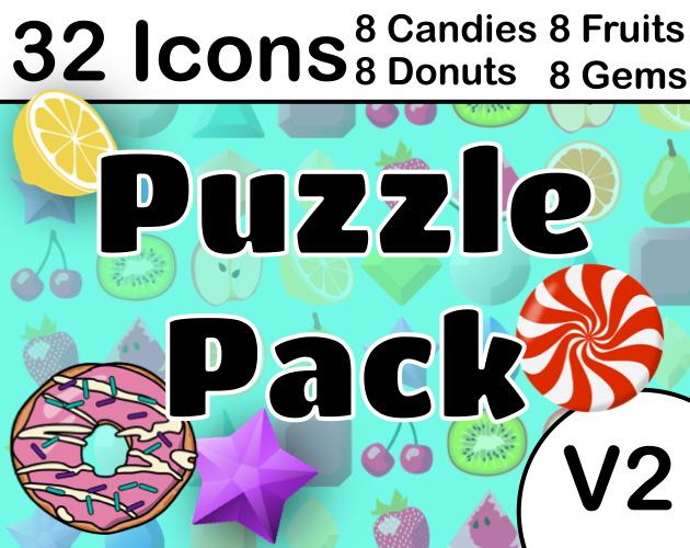 Colorful vector grid based puzzle game pack by KriKit