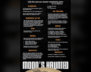 Moon's Haunted   - Solo tabletop FPS on the Moon 